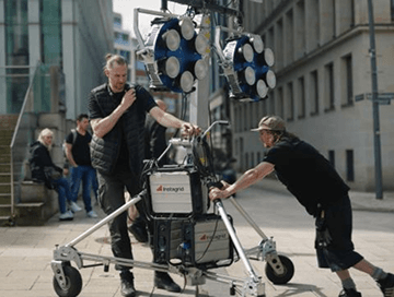 Instagrid units used at a filming set